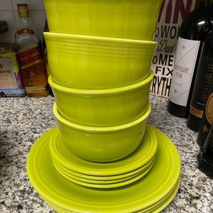 Fiesta Dinner Set for 4 Green